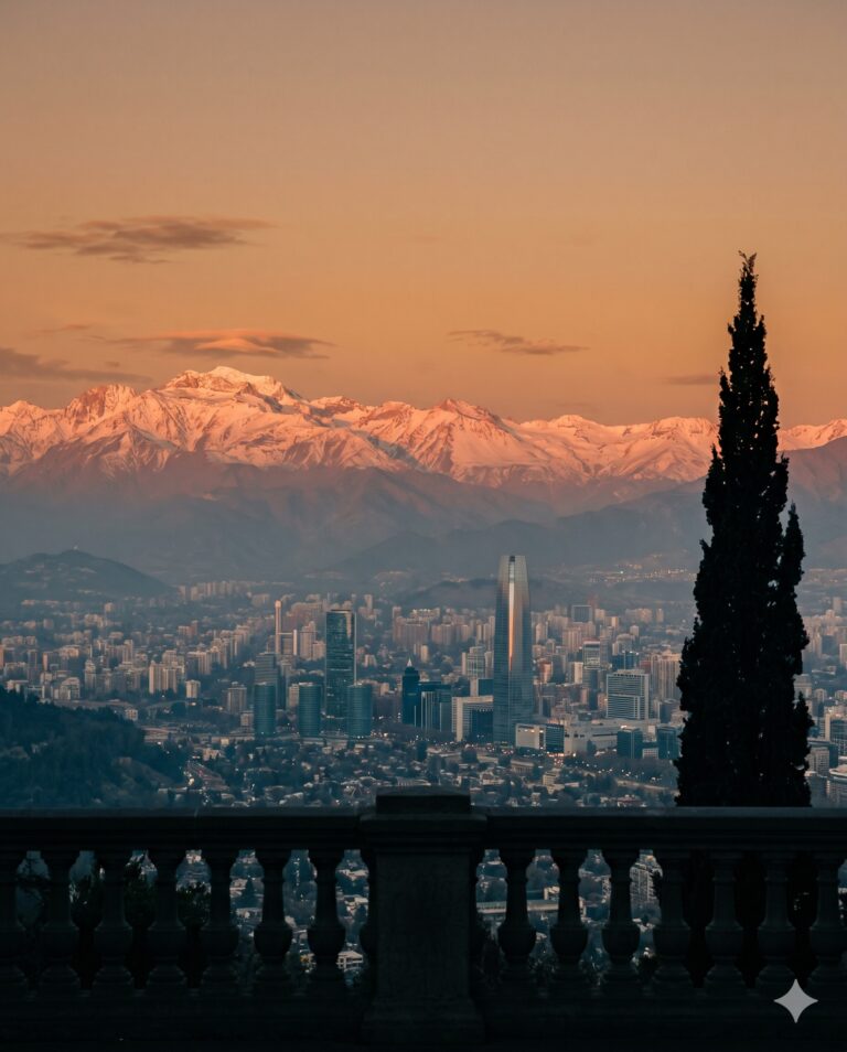 Coucher de soleil au Cerro San Cristóbal